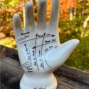 Palmistry Hand Decor with Black Lines